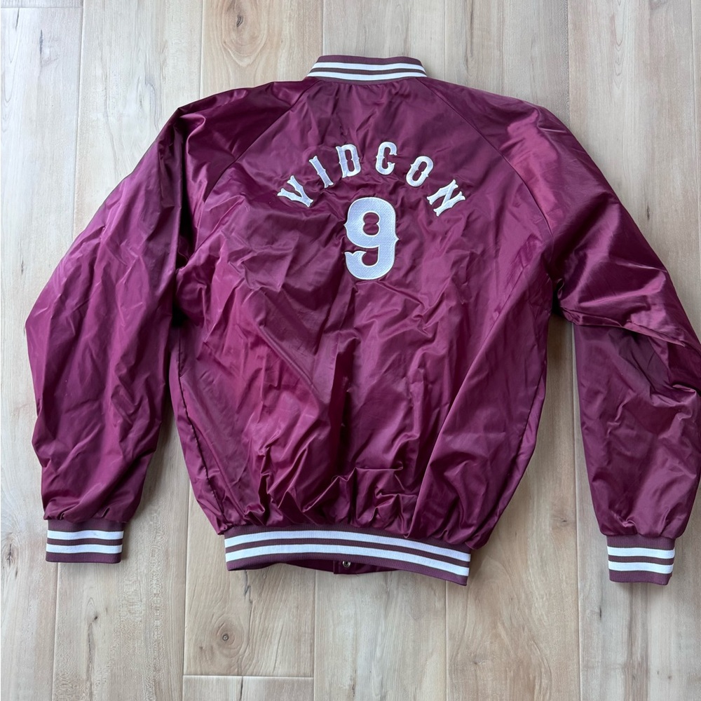 Cardinal Vidcon 9 Satin Bomber Varsity Jacket Size Large